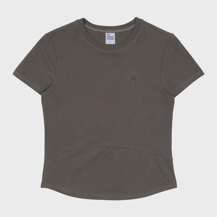 (w) TCM mini logo curved T (grey)