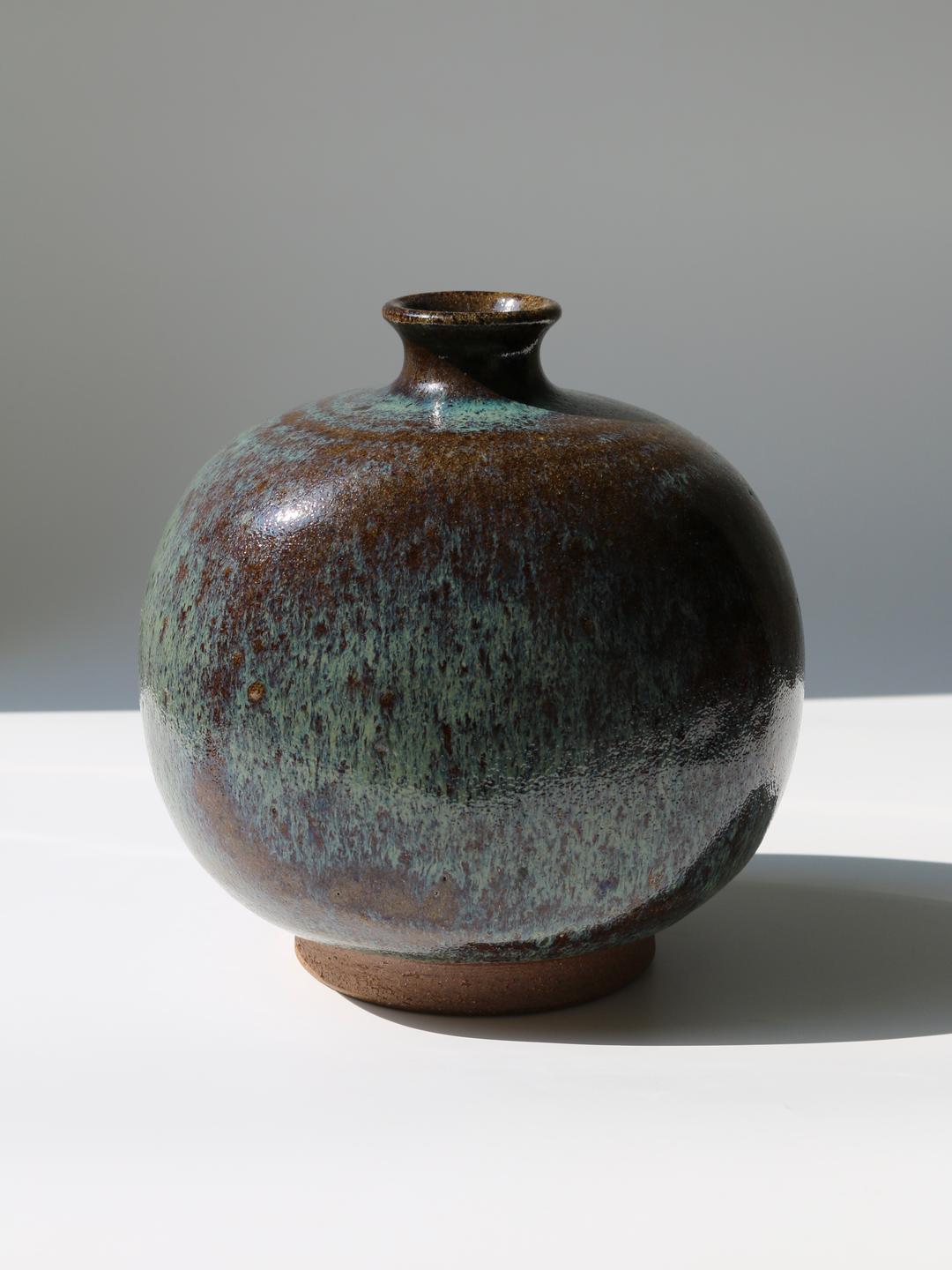 BLEU CERAMIC VASE, JAPAN
