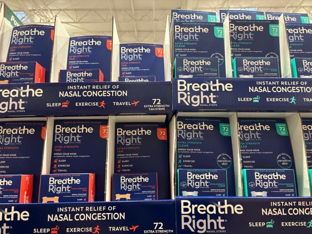 브리드 라이트 코골이 방지 패치 72매,Breathe Right Extra Strength Nasal Strips 72 Strips
