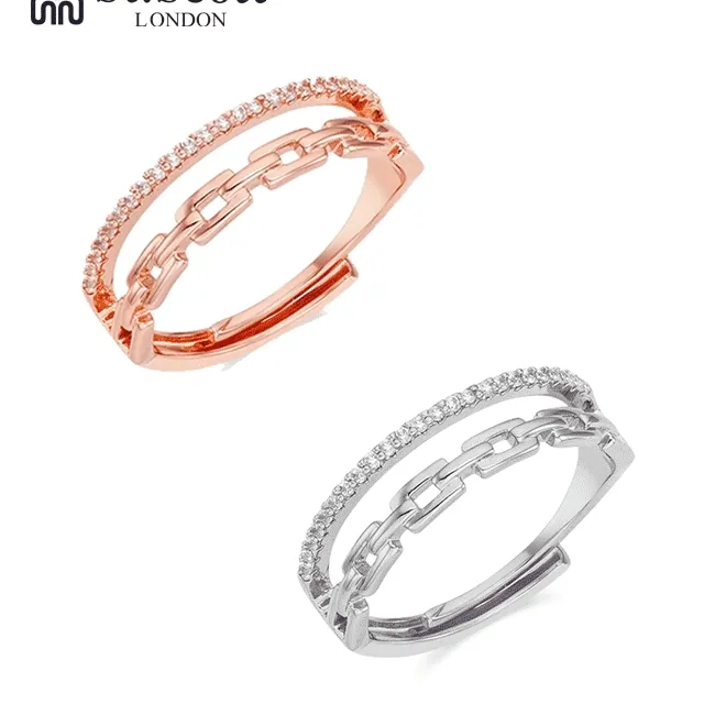 *스테디셀러* 빌헬름 레이어드 두줄 반지 [프리사이즈 오픈링] STJ-RB1144