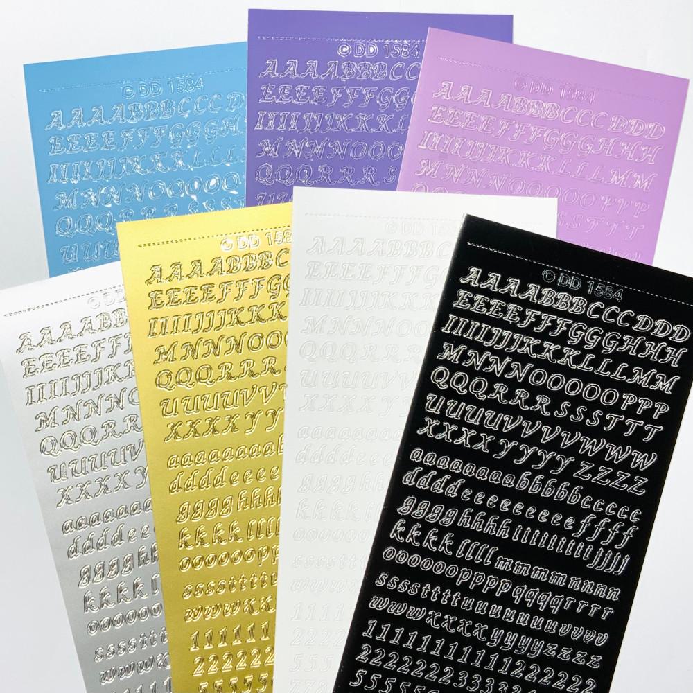 알파벳 스티커 이탤릭체 대문자+소문자+숫자 / 대문자 / 소문자 폴꾸 다꾸 알스 수입스티커