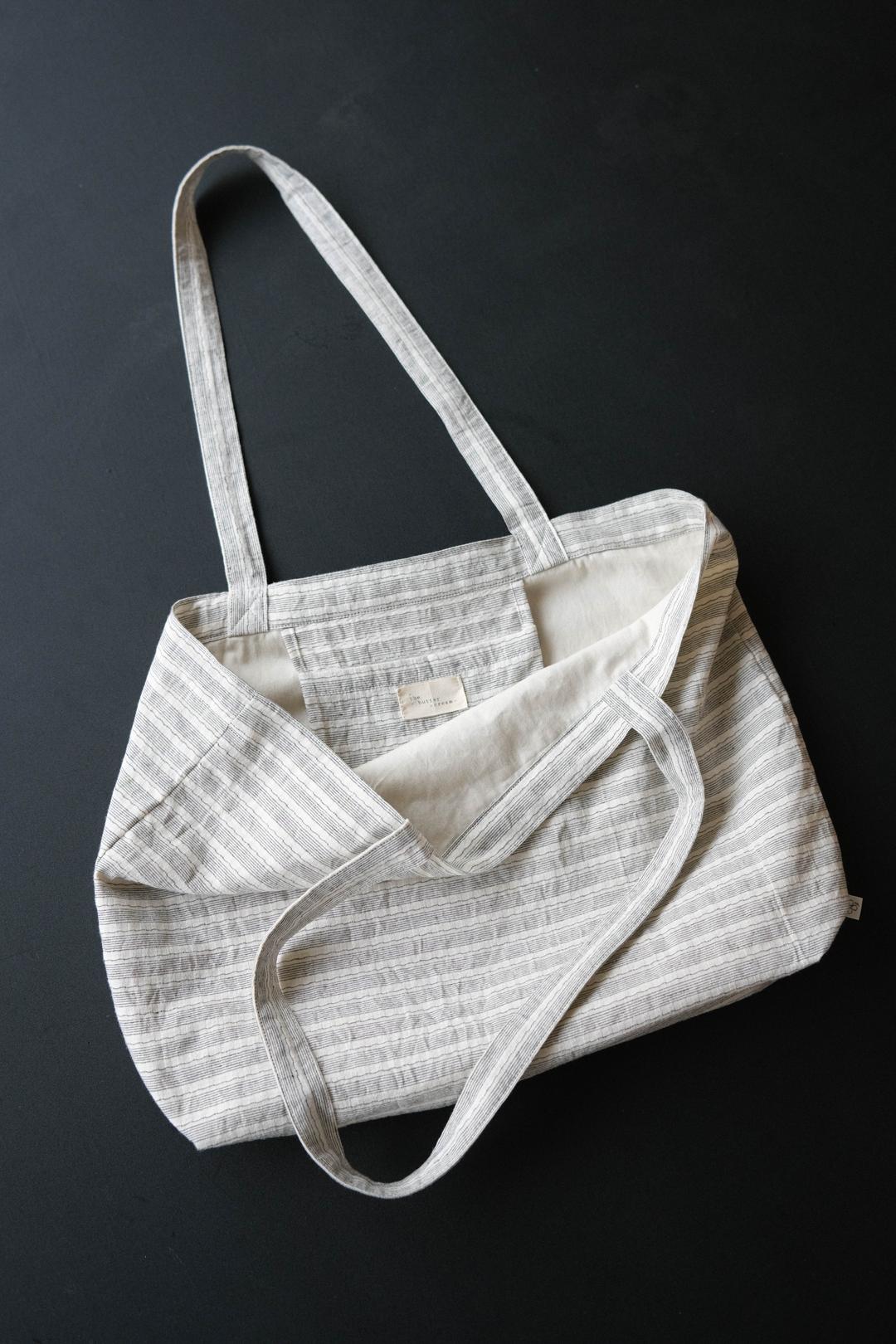 [buttercream] Breeze cotton shoulder bag, morning stripe