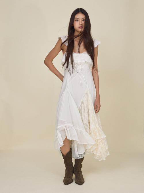 ENCHANTED COTTON LACE DRESS (WHITE)