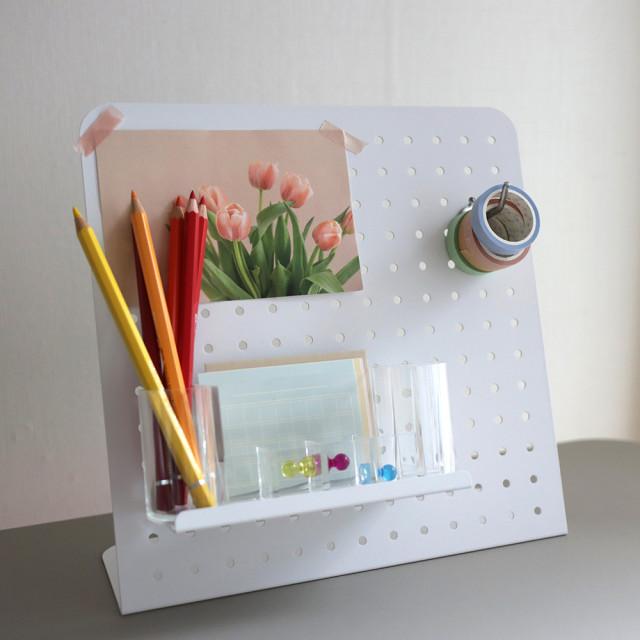 퍼니라이 미니 철제 책상 타공판 타공보드 스탠드 다용도 자석걸이 페그보드