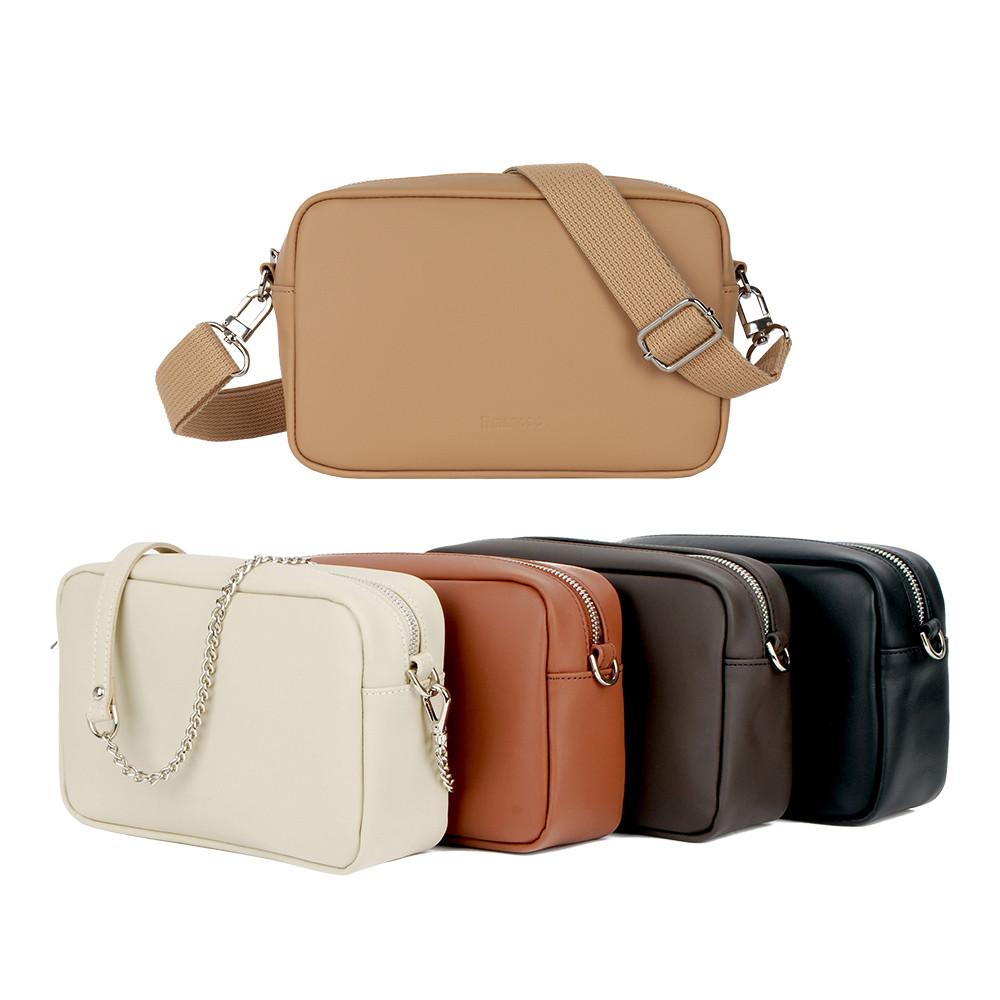 미토도 WLM 도난방지 가죽 스퀘어 크로스백