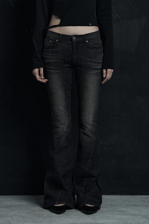 WARM WASHING DENIM PANTS BLACK