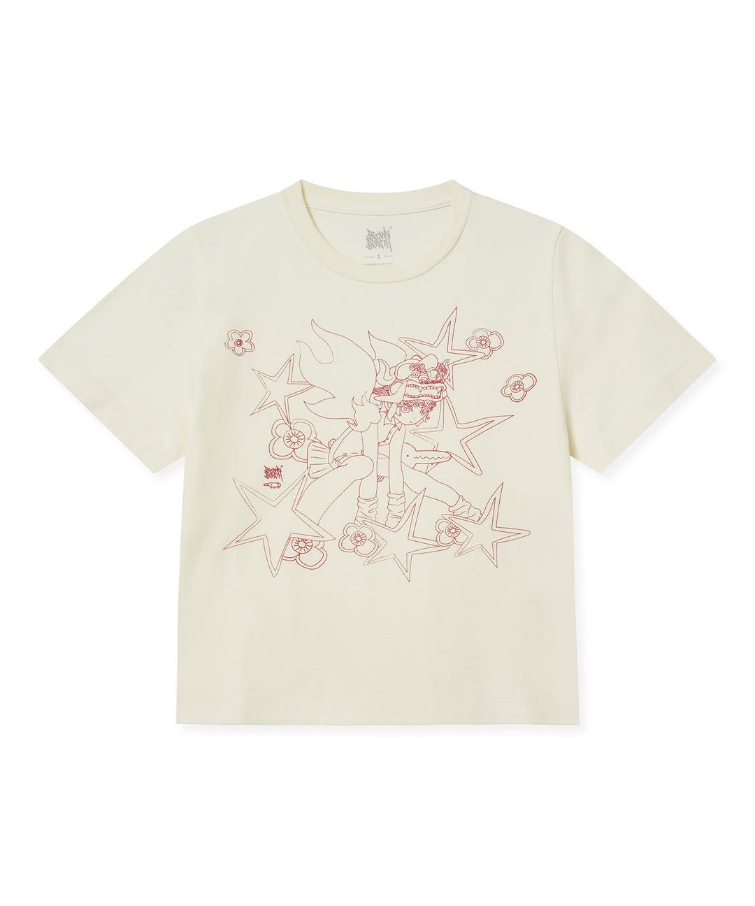 BXM W STAR TEE - IVORY