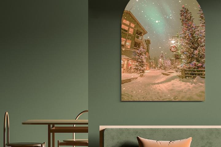 아치포스터 크리스마스 아치액자 / 오로라 눈보라