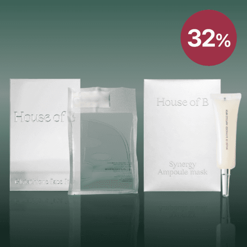 하우스오브비 글루타치온 탄력 듀오세트 (글루타치온 페이스필름+시너지 앰플)