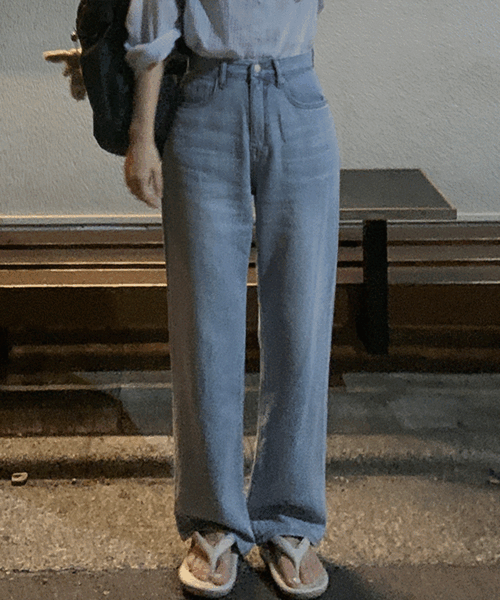 파스텔타임 💛당일발송💛[MADE]썸머 와이드 롱 데님 pt(데이트룩/데일리룩/휴가룩/바캉스룩)
