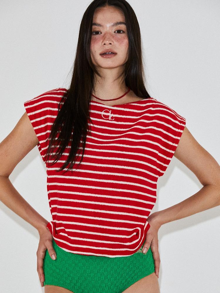 MARINE GIRL TOP/RED