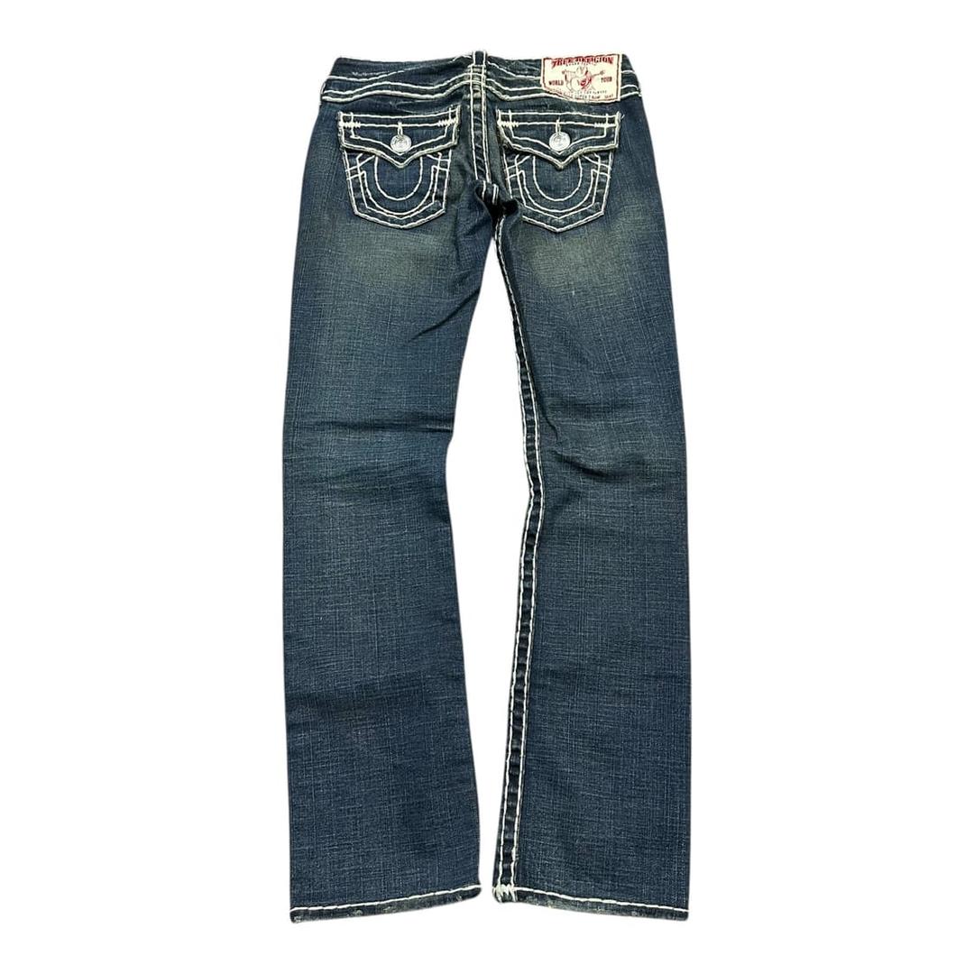 ✨ (바배) 트루릴리전 조이 슈퍼 티 스티치 데님 여성 팬츠  | 후루츠패밀리