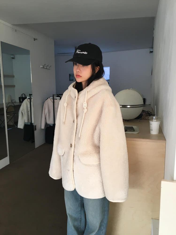 TEDDY MUSTANG 테디 후드 무스탕