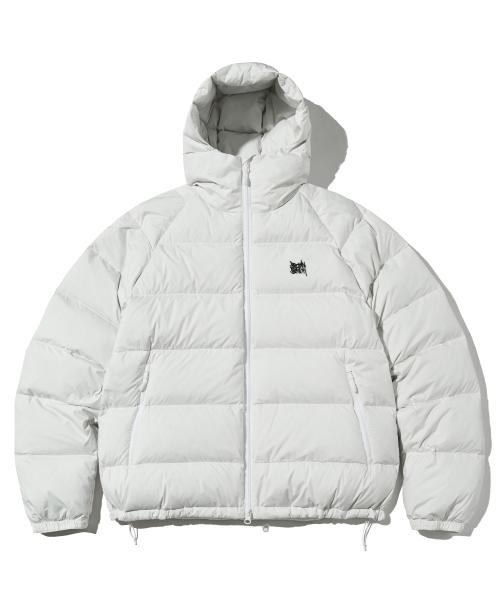 LIGHT DOWN HOODIE JUMPER - WHITE