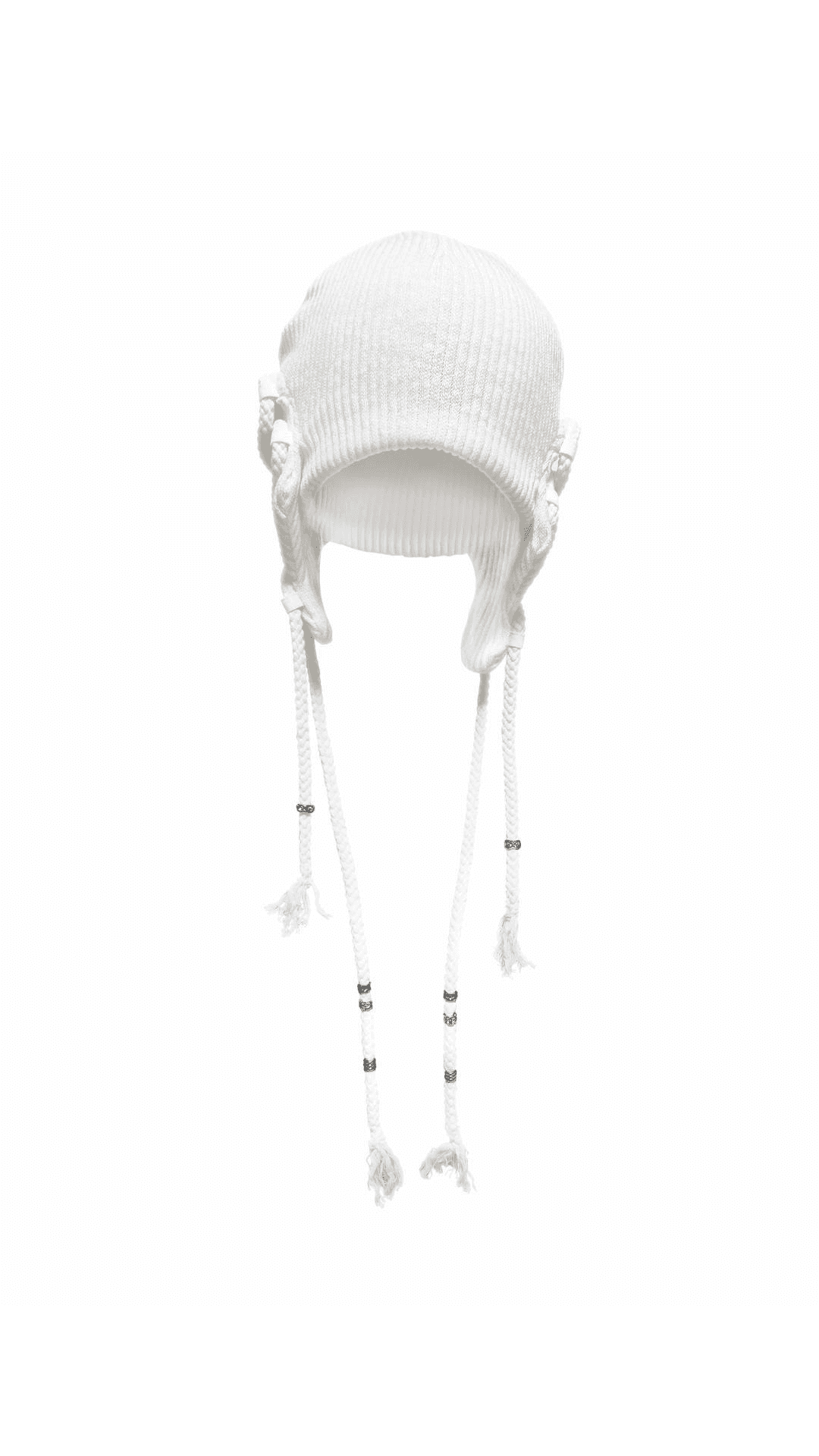 [JUNG DO] EARFLAP DRAG BEANIE . WHITE