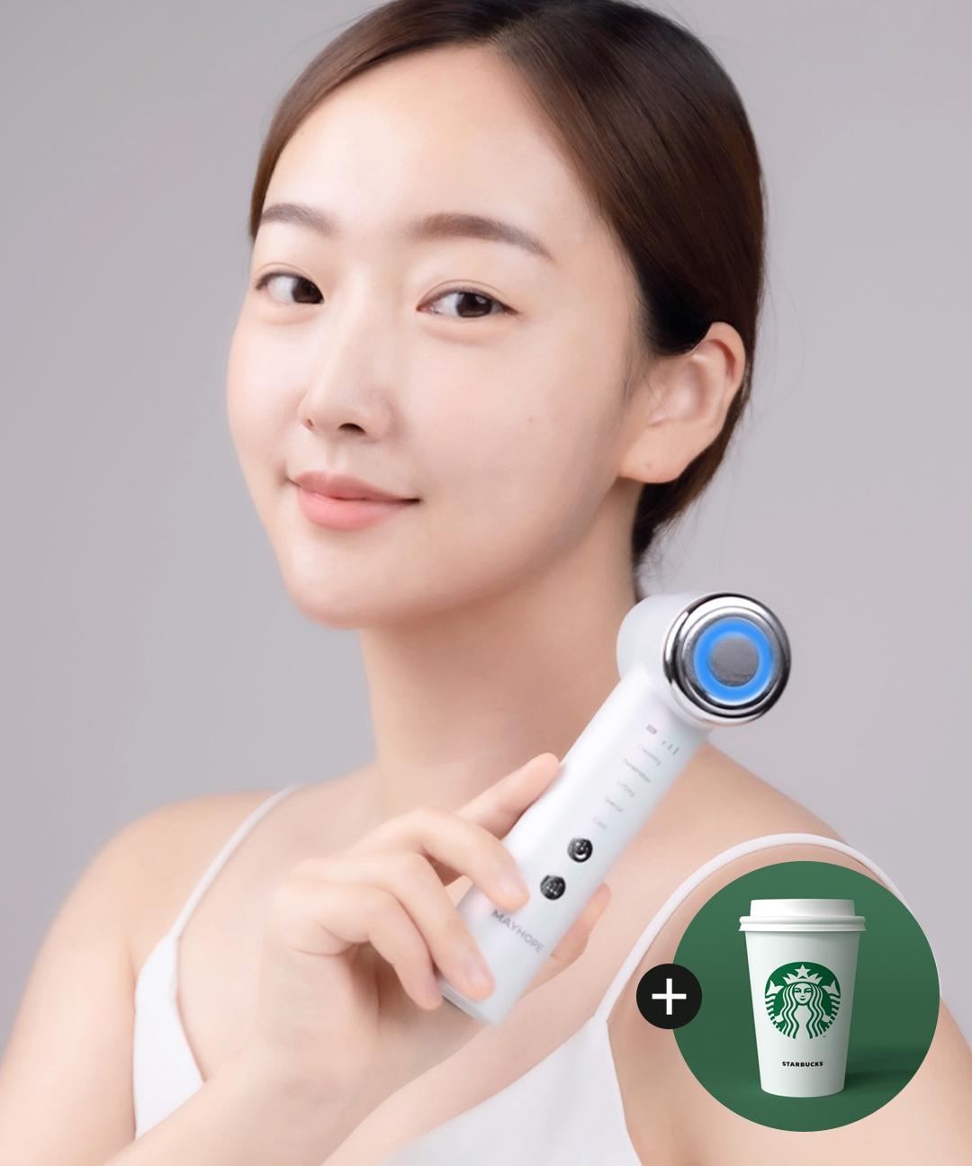 메이홉 [5in1] 메이홉 갈바닉 마사지기 고주파 진동클렌저 피부 얼굴 뷰티디바이스 피부쿨링기