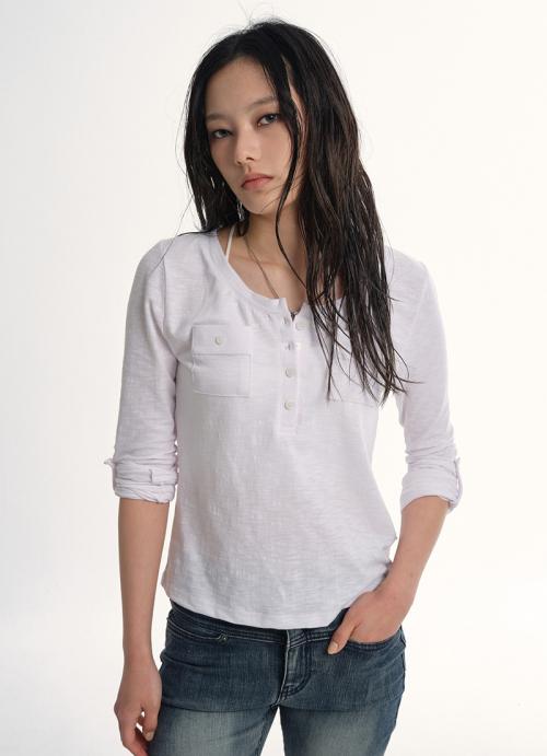 ATLANTA POCKET TEE / WHITE