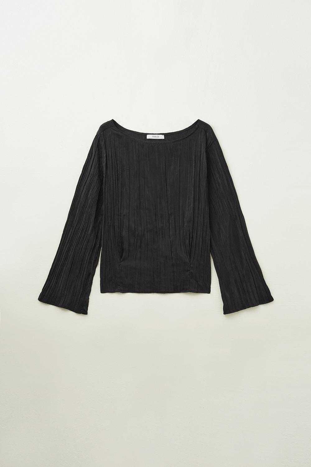 Plisse blouse (Black)