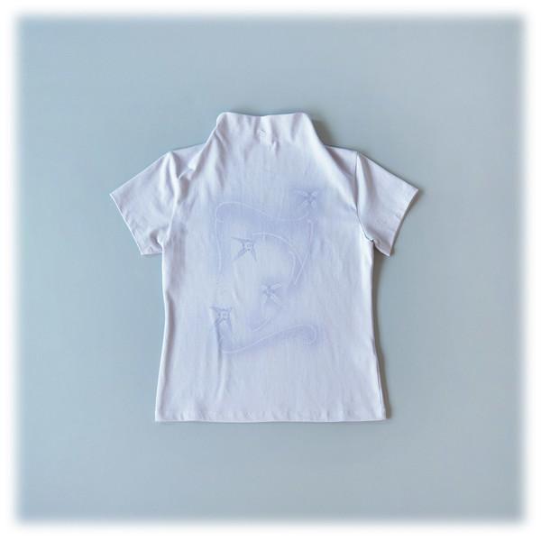 FLOWER VINE MOCKNECK T-SHIRT (LAVENDER)