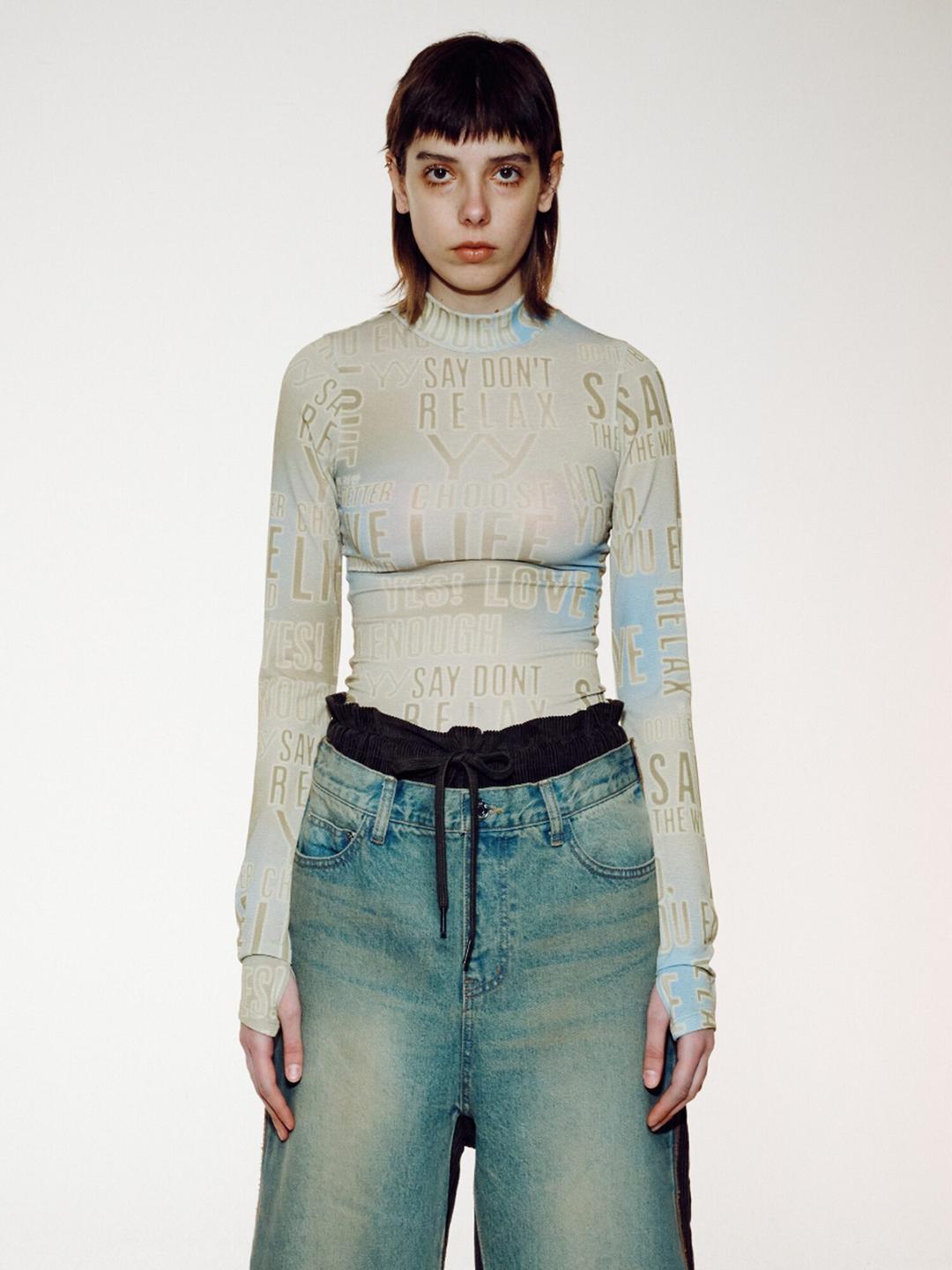 Slogan Graphic Top - Green