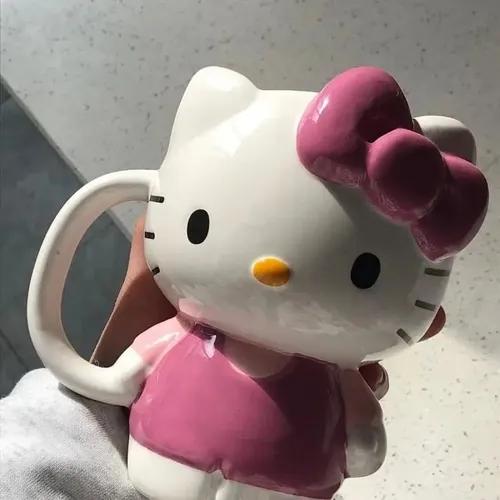 귀여운 고양이 3D 머그 산리오 캐릭터 머그잔 물컵