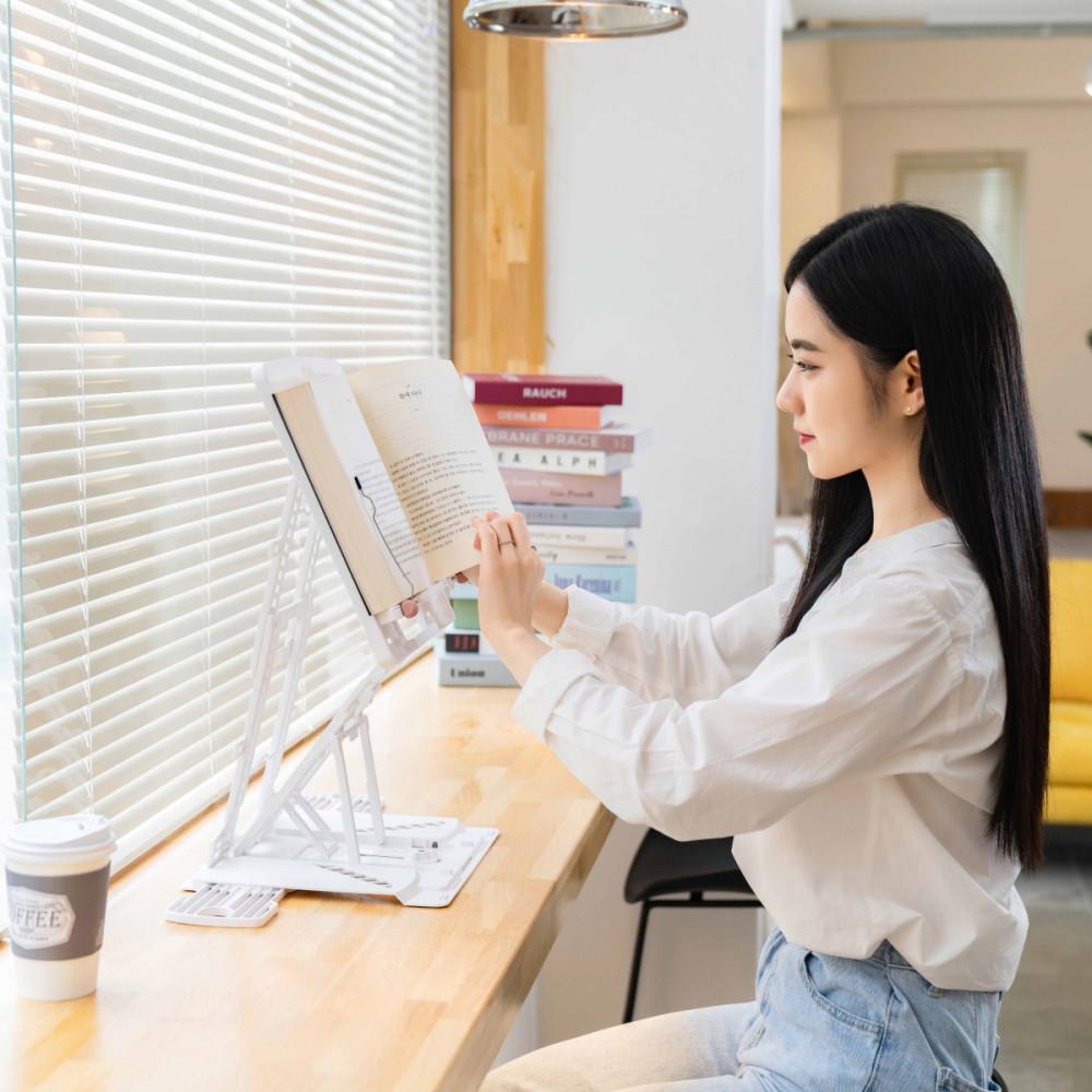 펠리칸스탠드 2단 높이 각도조절 가벼운 휴대용 접이식 눈높이 독서대