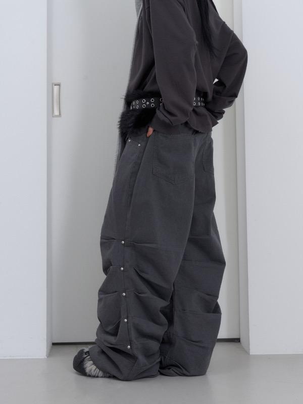 [ made ] layer pintuck stud long pants