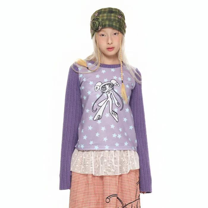 Twist Knit Long Sleeve Top_dusty purple