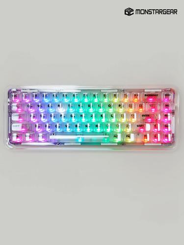 몬스타기어 아쿠아67 미니키보드 핫스왑 아크릴 투명키보드 저소음기계식키보드 커스텀키보드