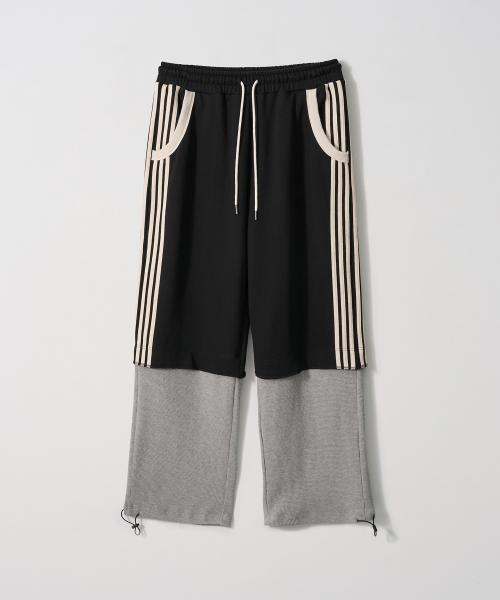 Binding Layered Sweatpants (BLACK)