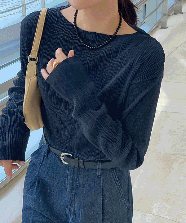 르헤르 르티아 플리츠 블라우스 / 벨벳 버전 추가(2ver)