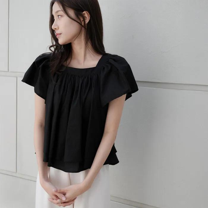 멜린 레이어드 블라우스 (블랙)