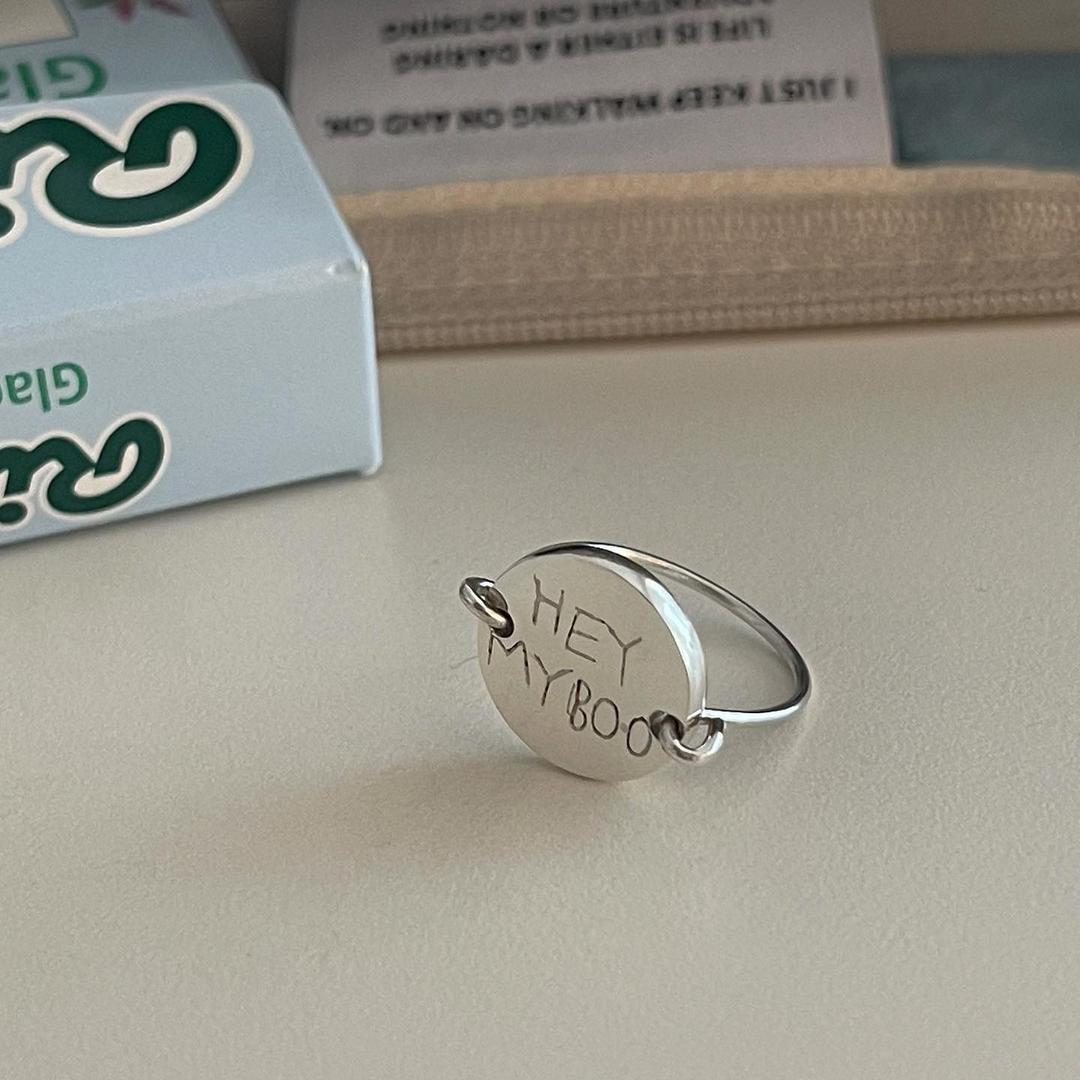 kitch lettering ring M