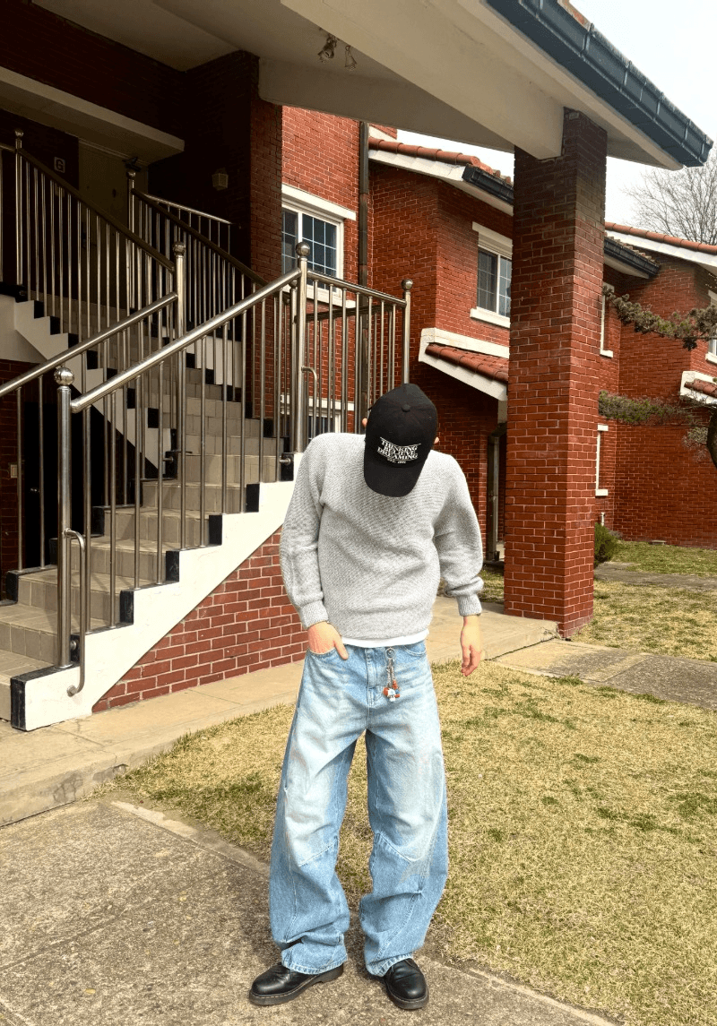 Washed Curved Denim