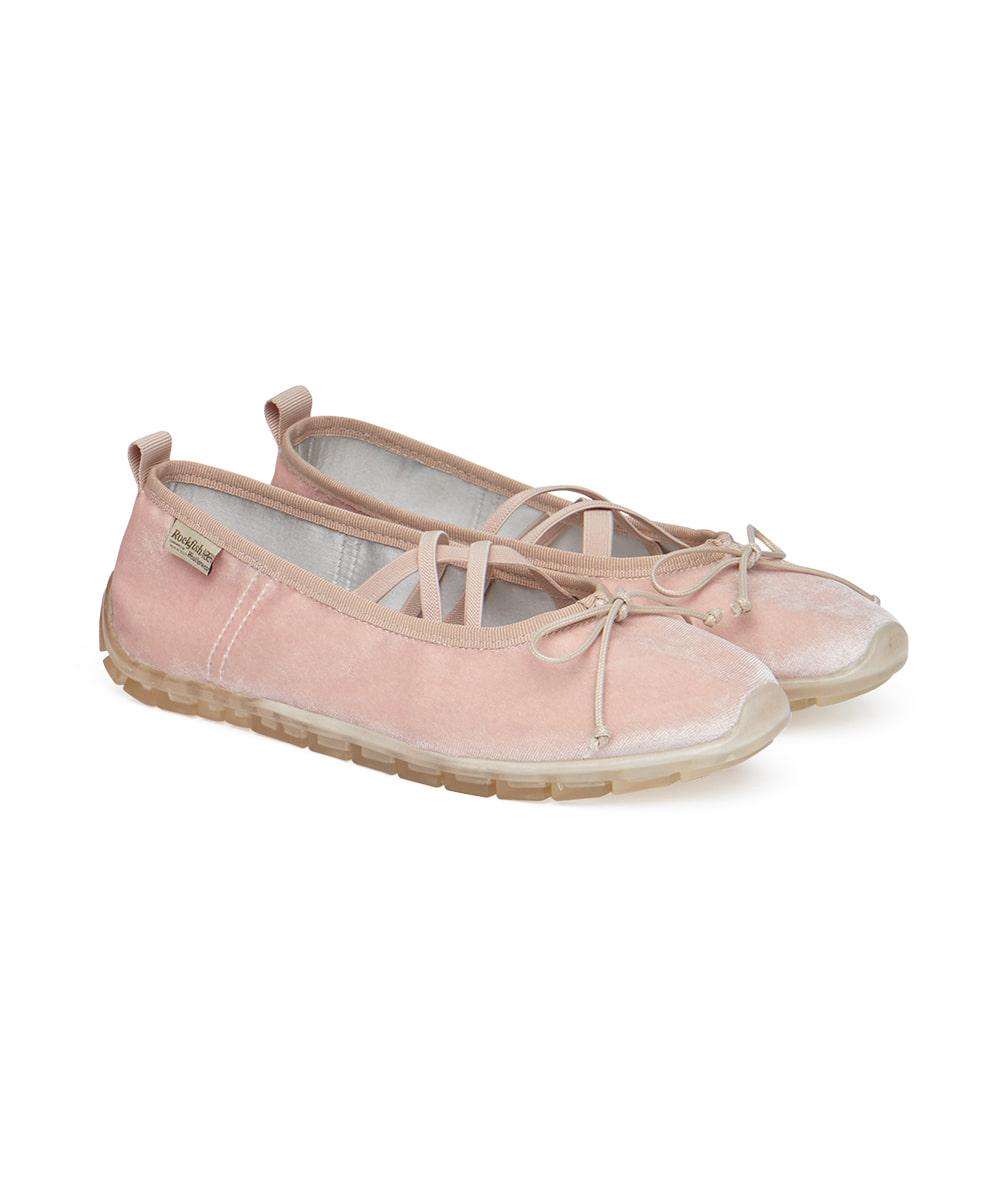 [NEW 15%] BELLA CROSS BANDING FLATS(PEBBLE SOLE) - PINK