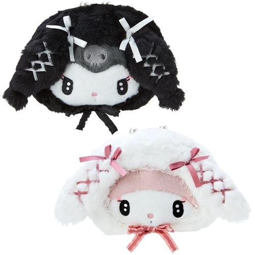 산리오 달밤의 메로쿠로 페이스형 파우치-마이멜로디/쿠로미