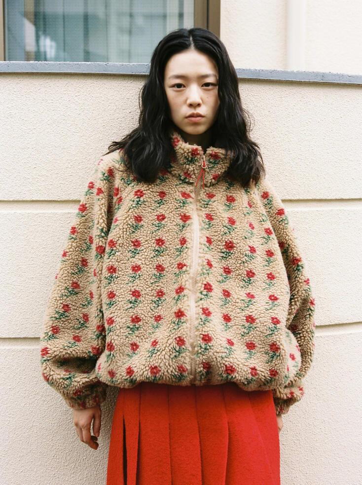 Little Rose Fleece Jumper (Caramel)