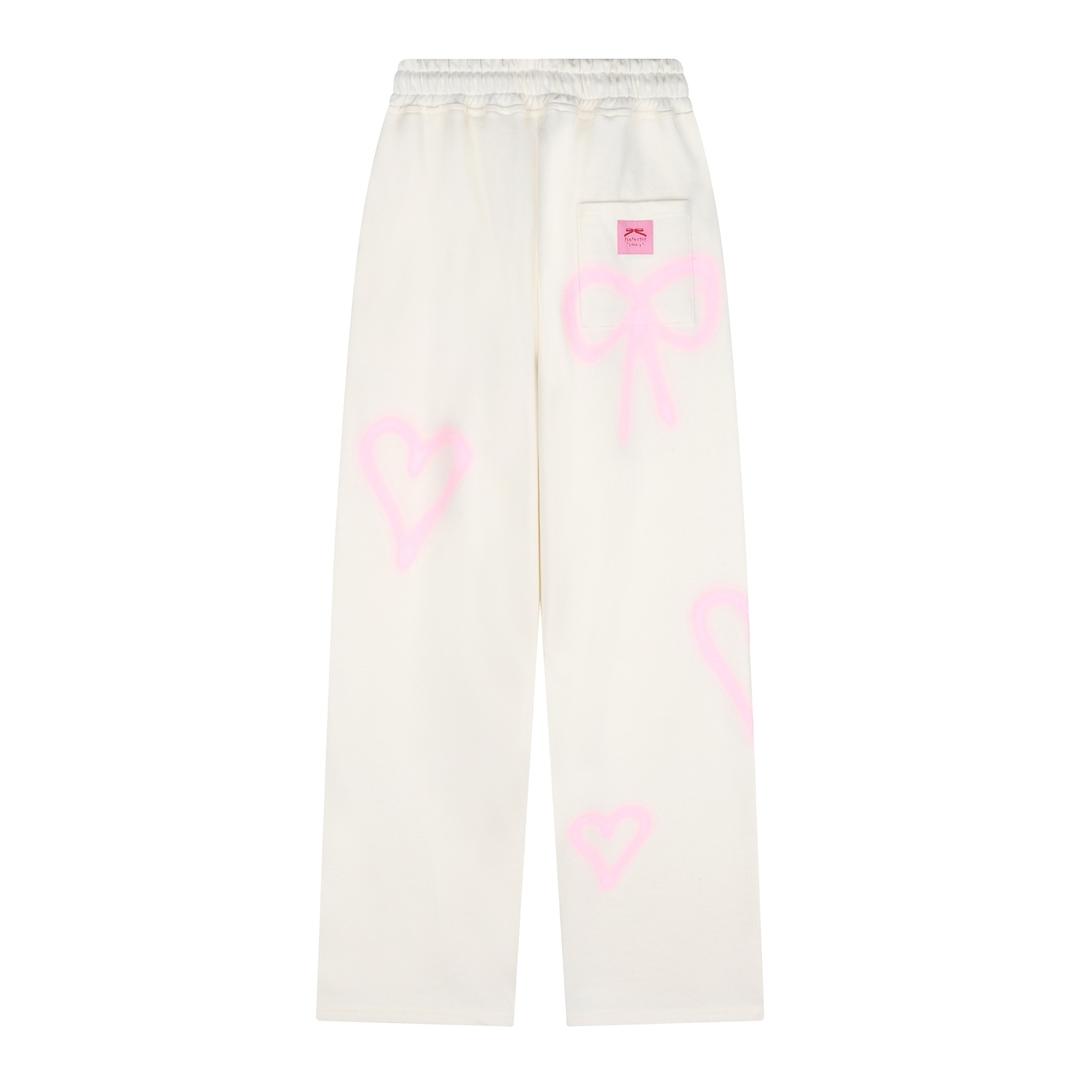 (2023 SS) (예약주문)Teddy’s Love Lovely Hand Printing Wide Pants (IVORY)