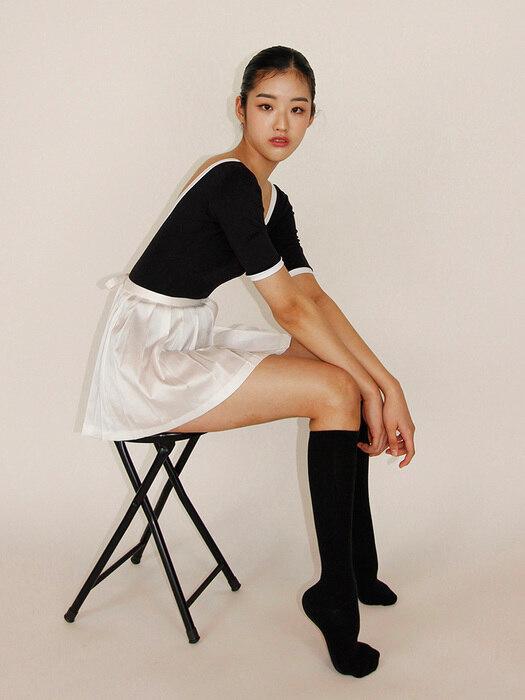 1 스커트 (화이트) 발레스커트 주름스커트 발레복