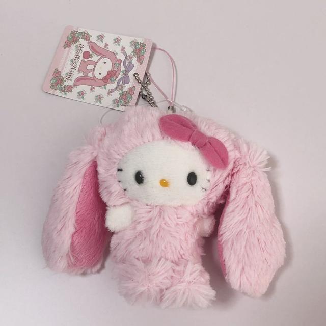 ハローキティ ピンク 根付け　ロップイヤー ハローキティ ピンク 根付け ロップイヤー ハローキティ ピンク