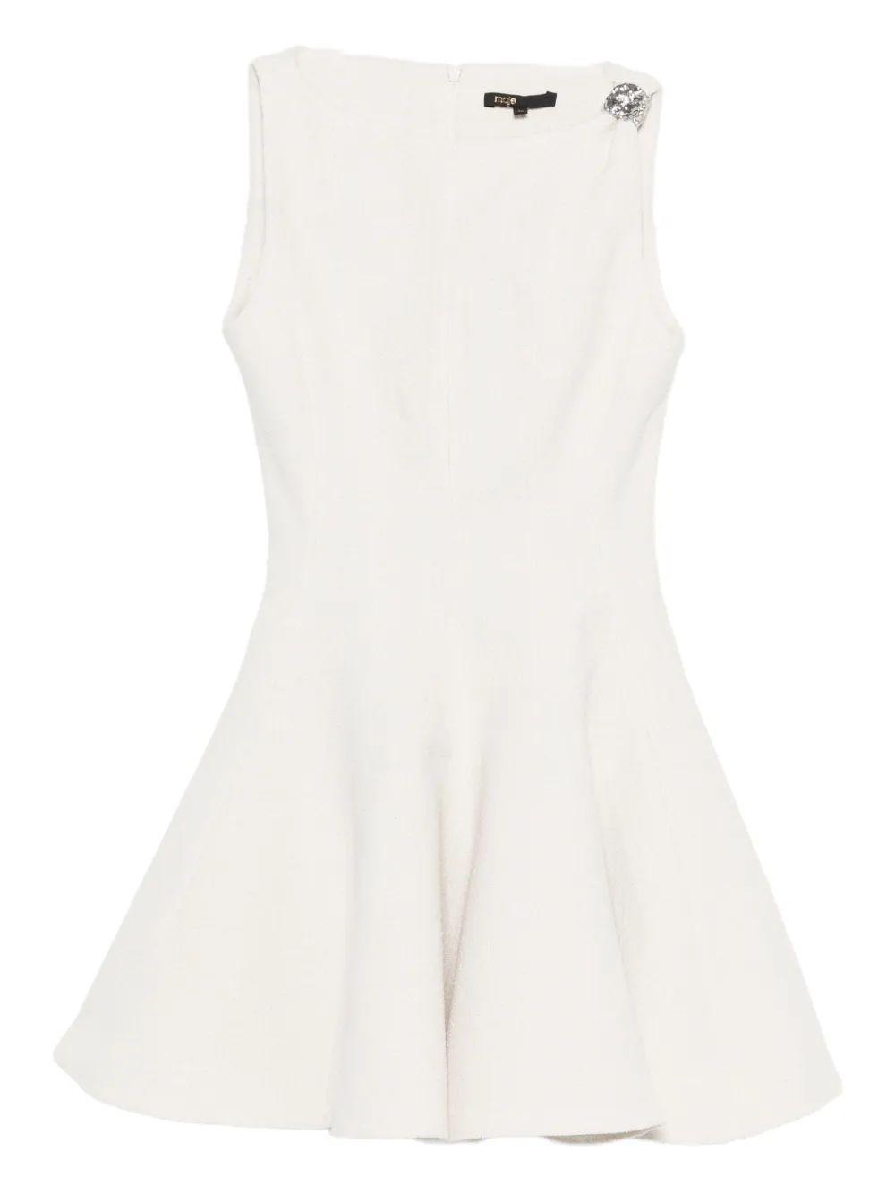 버클 아플리케 코튼 드레스