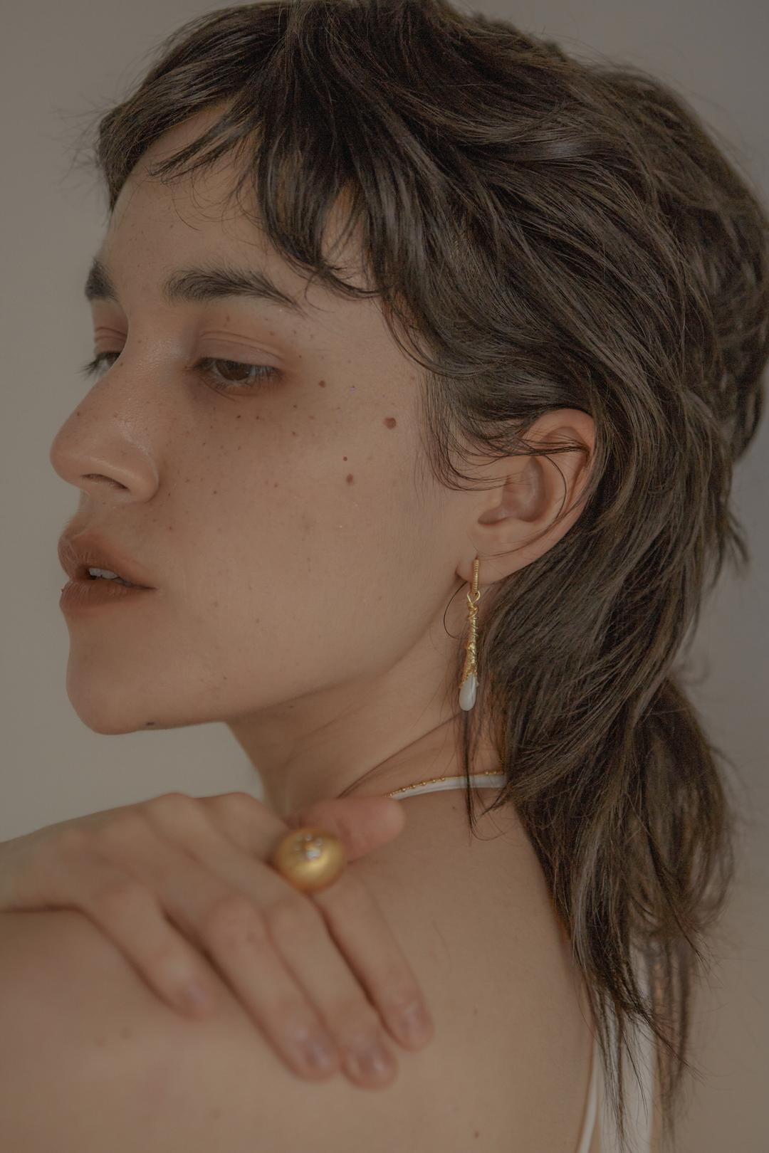 Rope drop earrings - Gold ver.