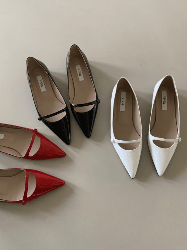 베이직 핏예술, 뉴버튼 플랫 1cm~7cm