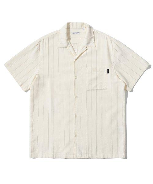 PIN STRIPE 1/2 SHIRT_IVORY