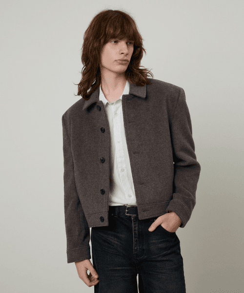 마르코스 울 알파카 트러커 자켓 로버 그레이