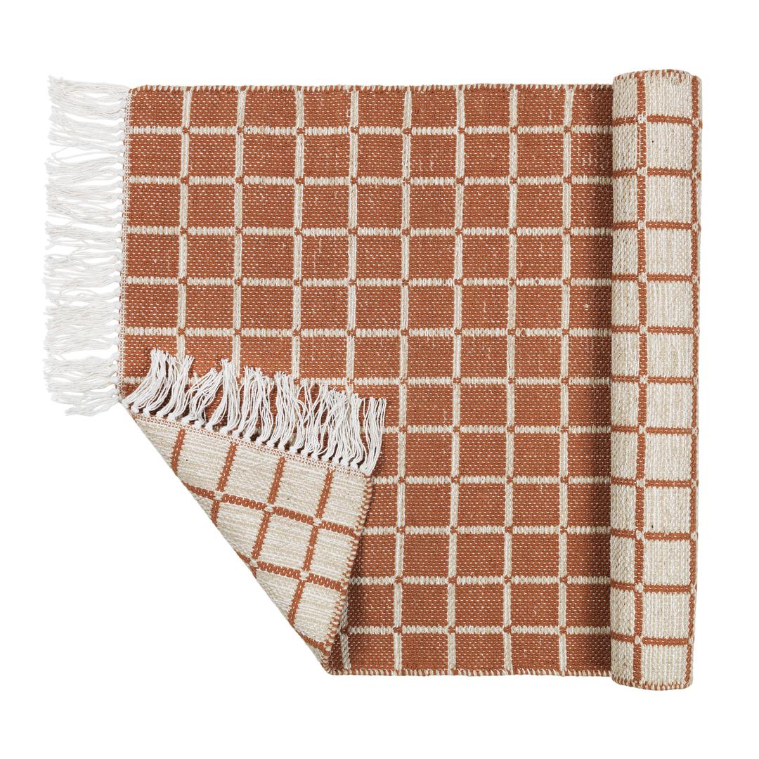 헤니 순면 러그 140x200 cm, light grey-rustic brown