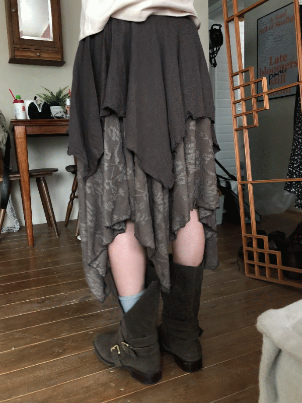 노아 레이어드 스커트