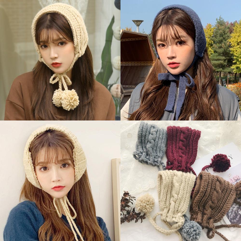 양털 귀마개 니트 귀도리 핸드메이드