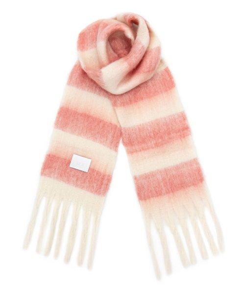 Stripe long muffler (PINK)