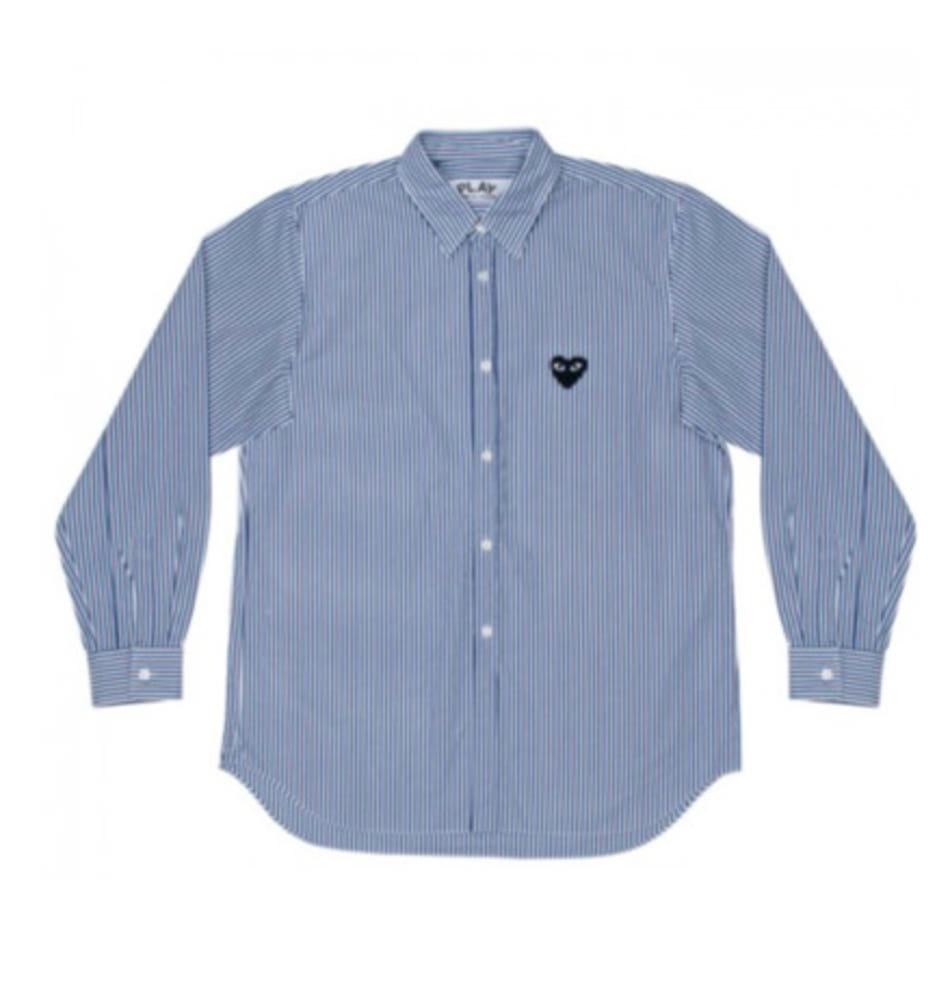 [play_commedesgarcons] 꼼데가르송 스트라이프 네이비 셔츠 (여성)